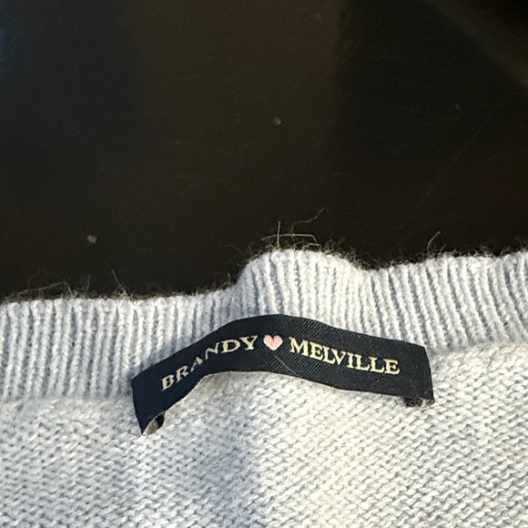 Brandy Melville Sky Blue V-Neck Sweater - Picture 3 of 3